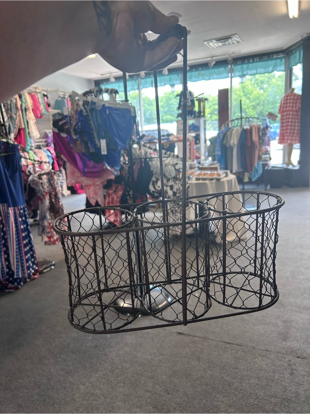 Metal Wire Caddy Basket - Black Home Accents Organizer